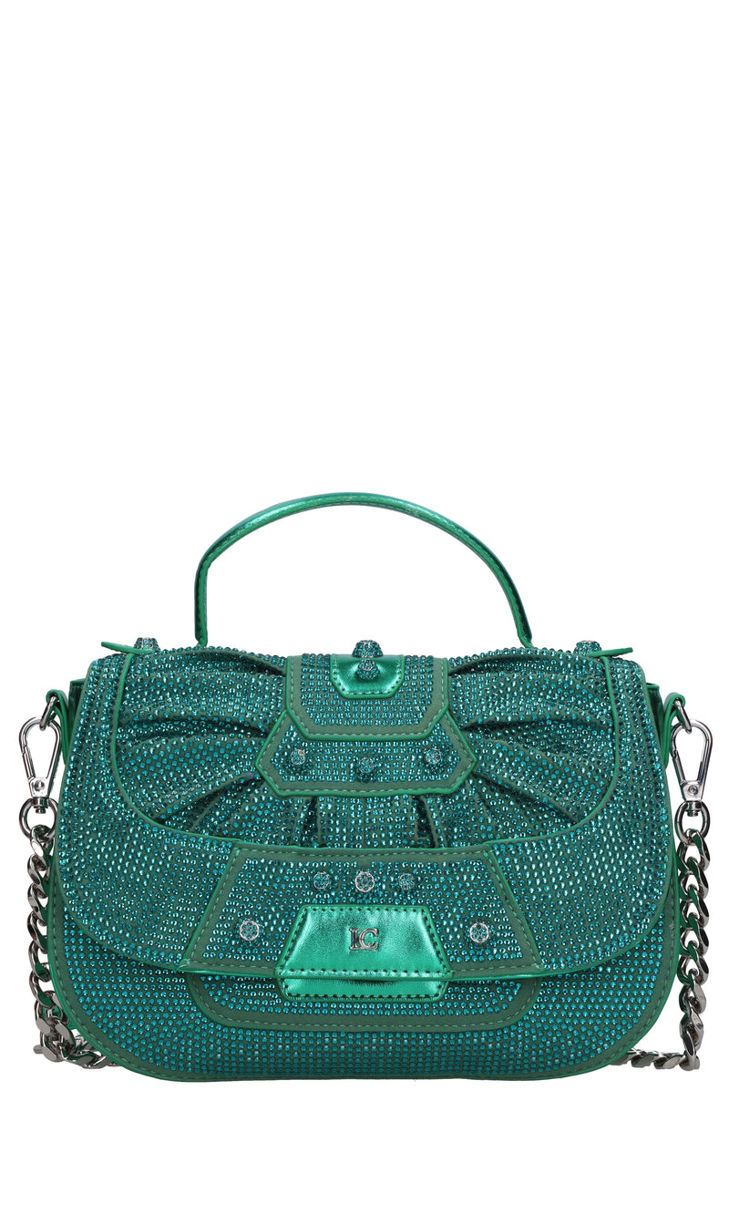 Borsa Microstars ecopelle e strass 