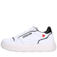 Sneakers in pelle e tessuto 