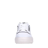 Sneakers in pelle e tessuto 