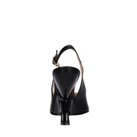 Décolleté slingback in pelle 