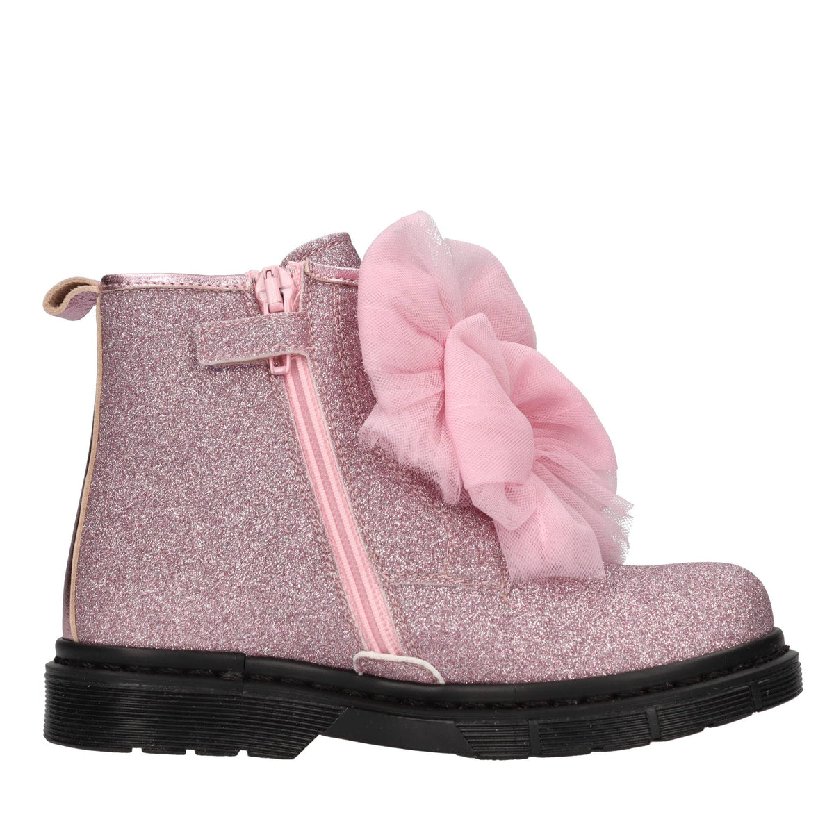 Stivaletti in ecopelle e glitter 