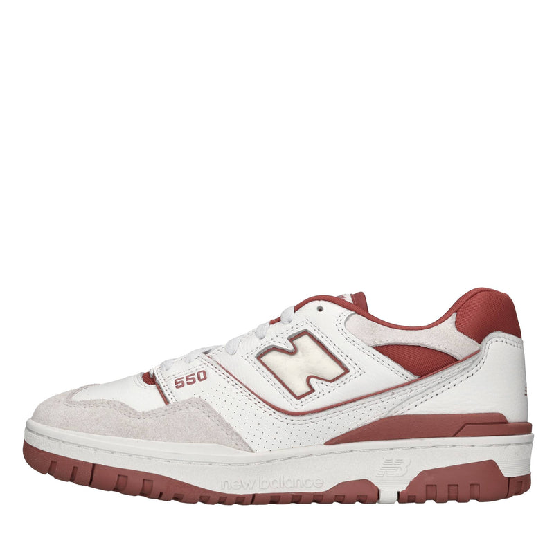 Sneakers in pelle e tessuto 
