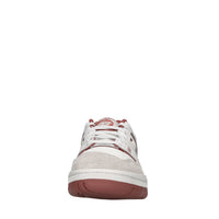 Sneakers in pelle e tessuto 