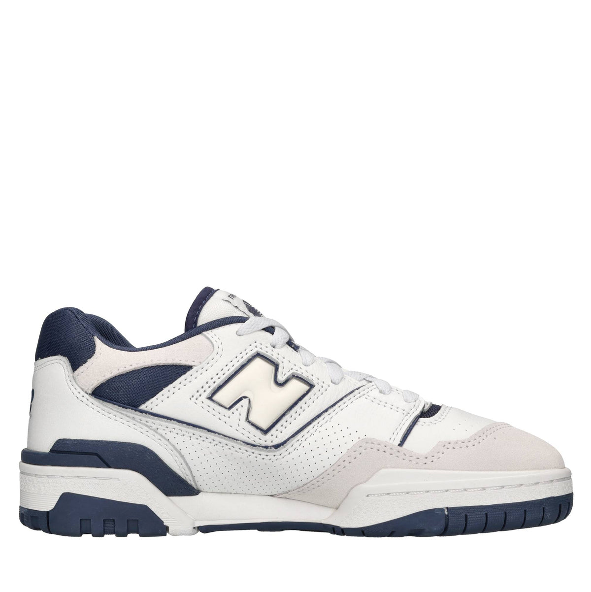 Sneakers in pelle e tessuto 