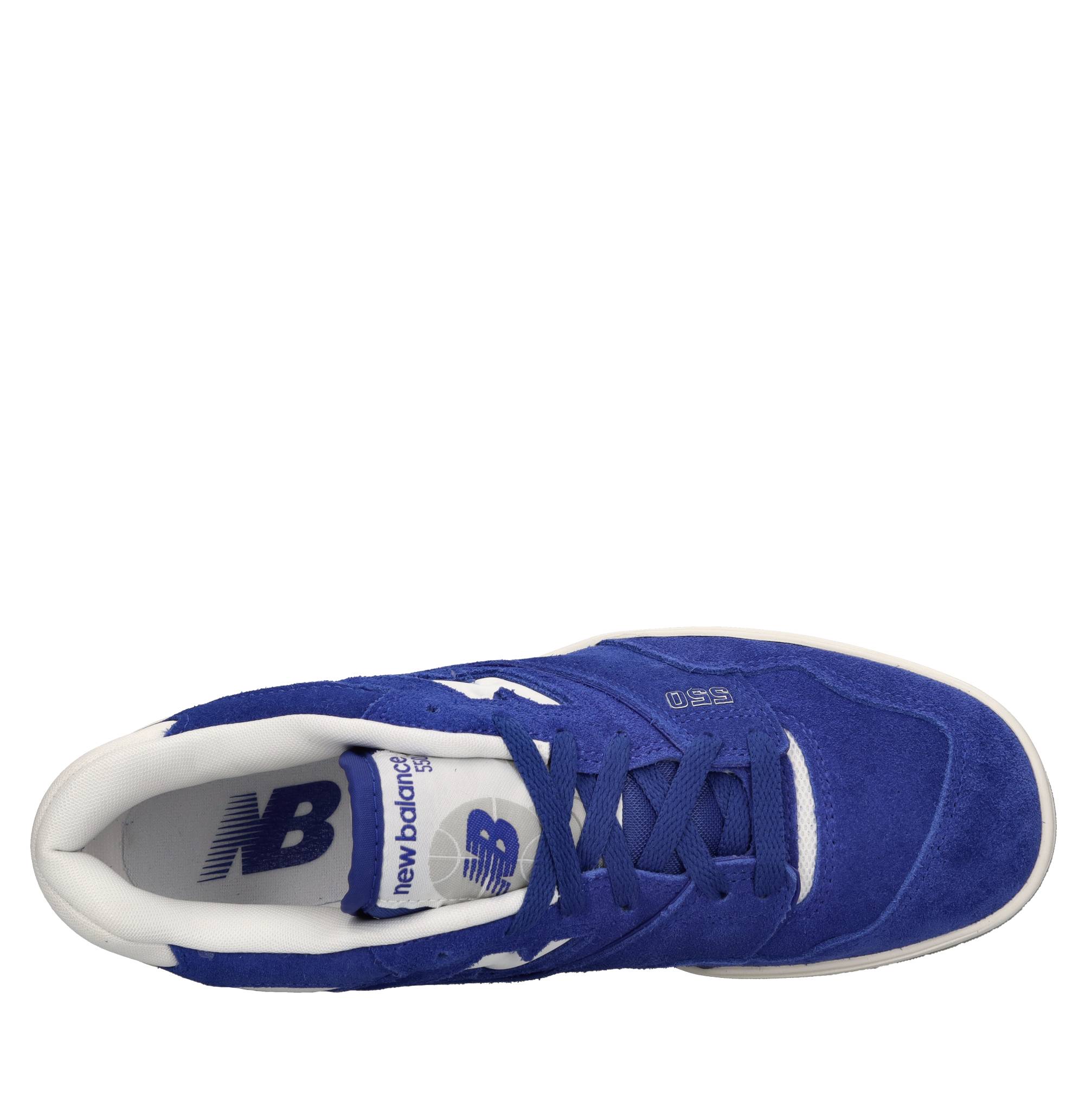 Sneakers in pelle e tessuto 