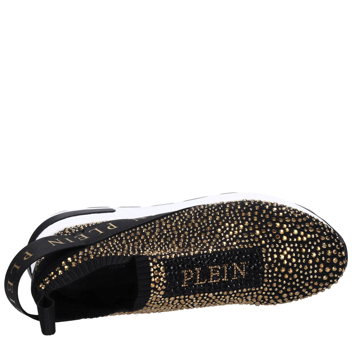 Sneakers in tessuto e strass 