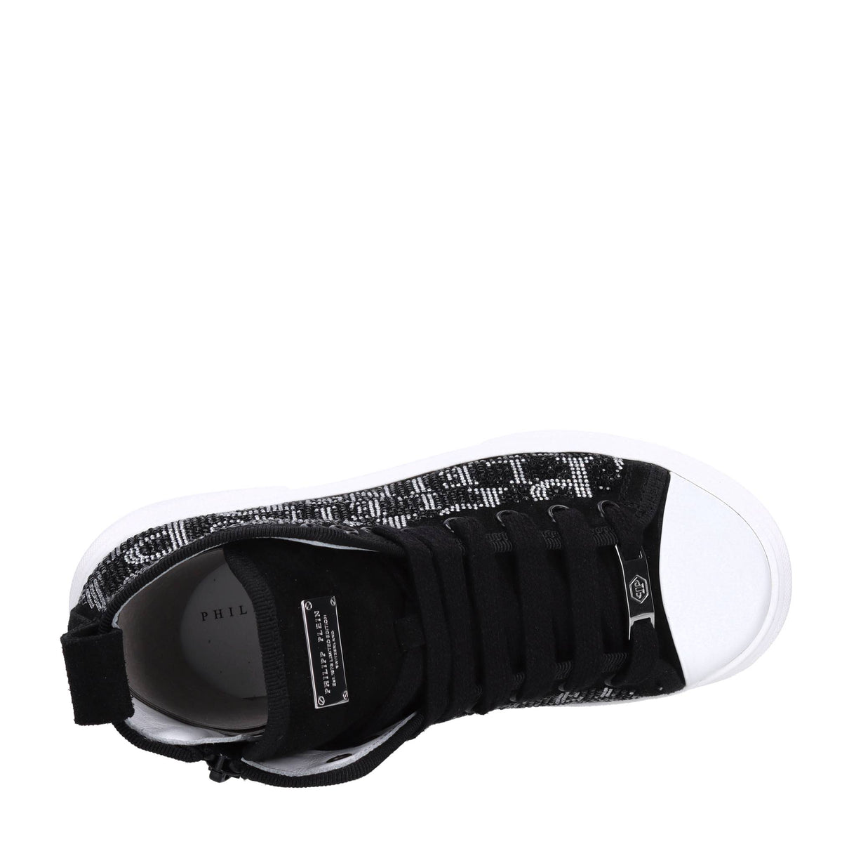 Sneakers in camoscio e strass 
