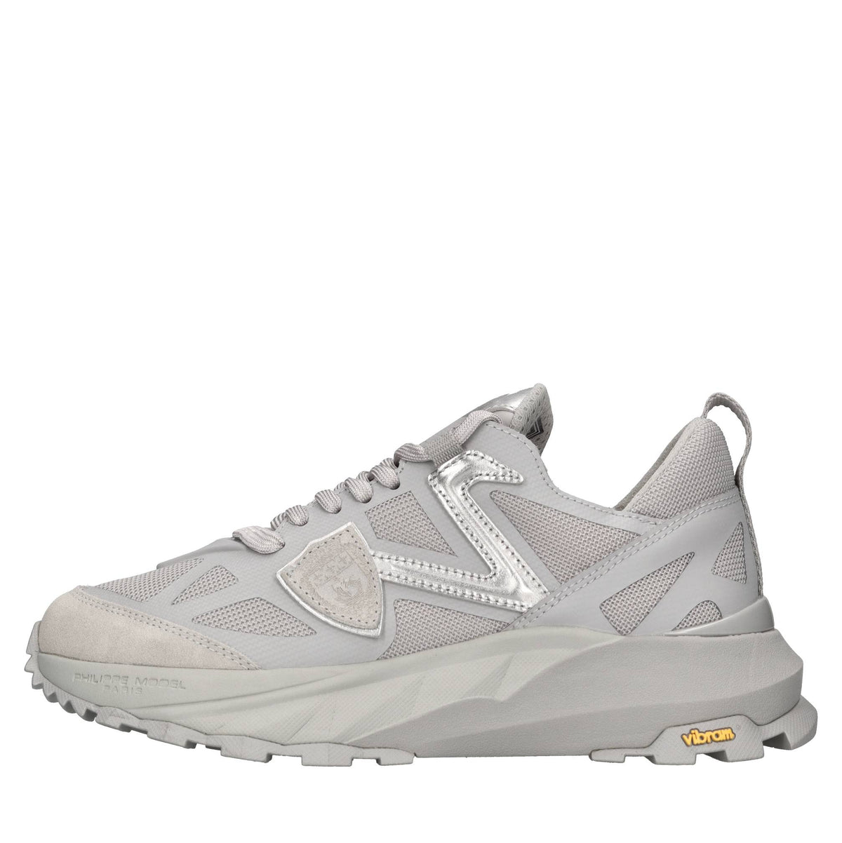 Sneakers in ecopelle e tessuto 