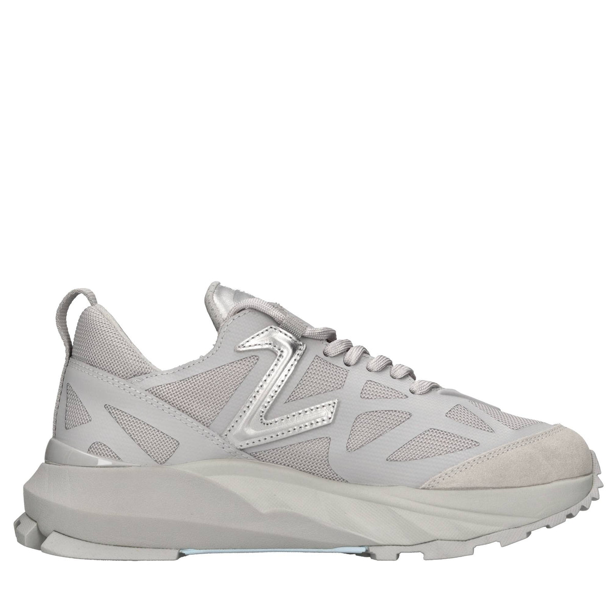 Sneakers in ecopelle e tessuto 