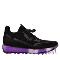 Sneakers in camoscio e tessuto 