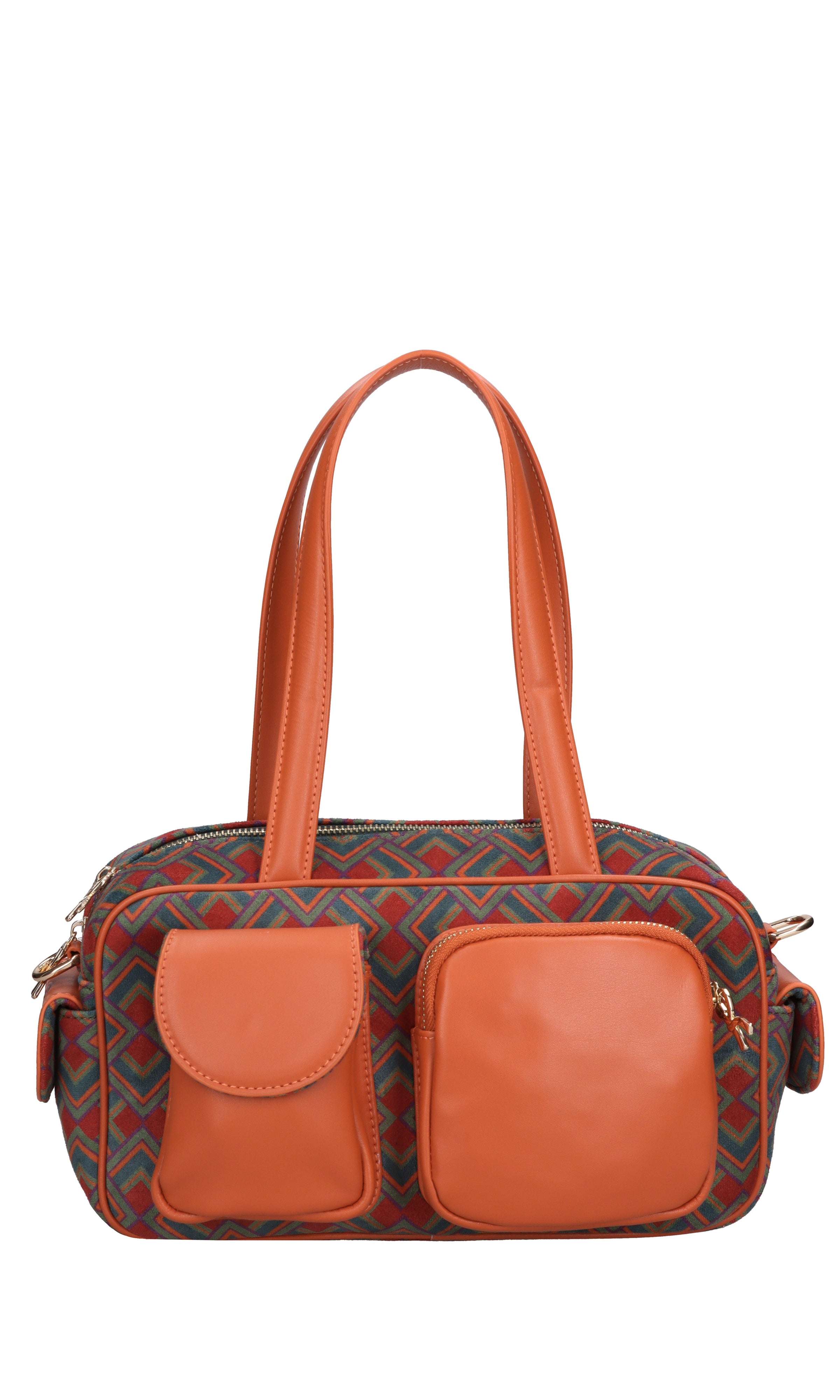 Borsa in pelle e camoscio 