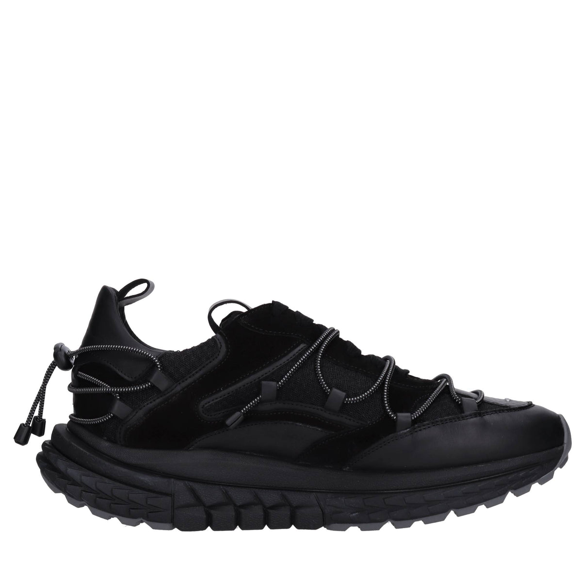 Sneakers in camoscio e pelle 