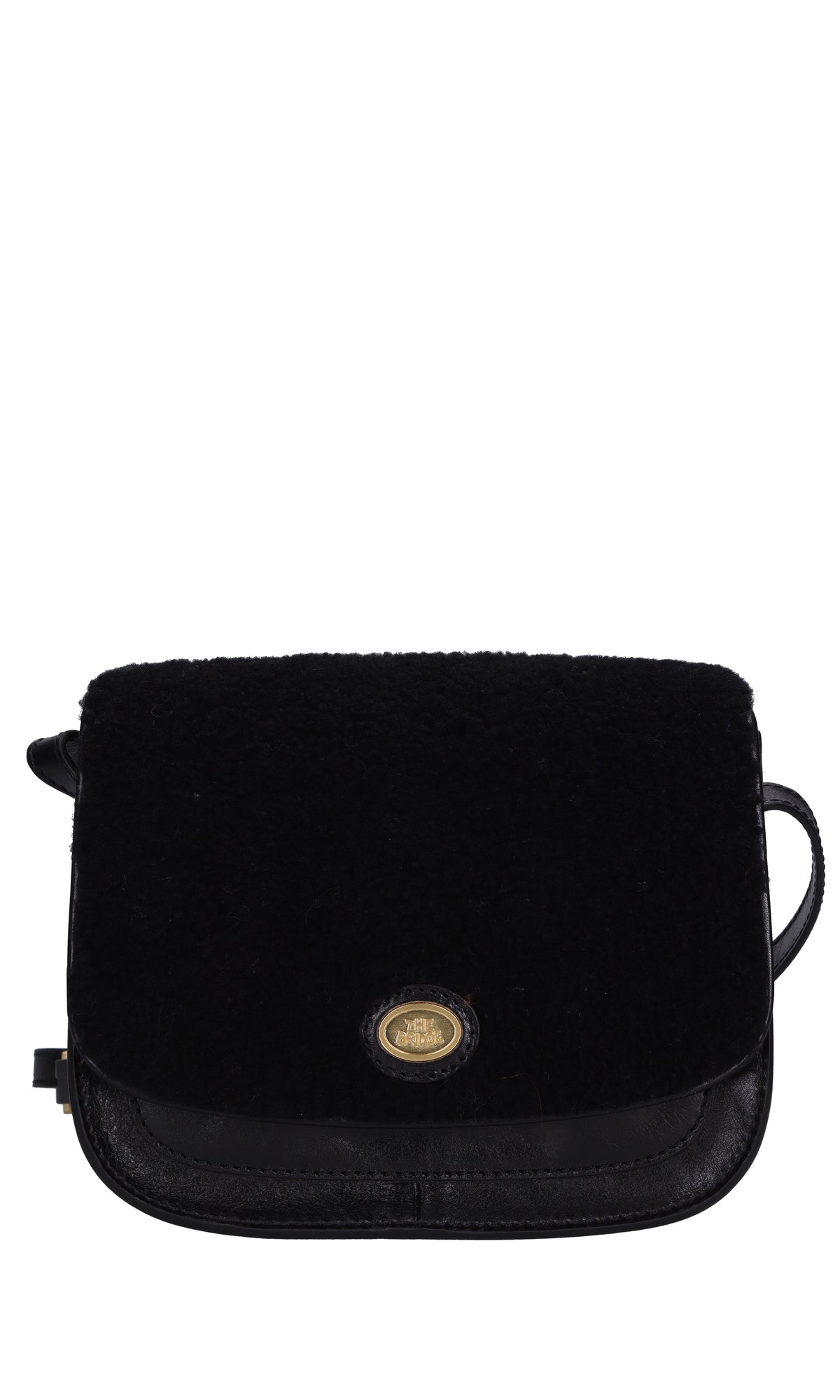 Borsa in pelle ed ecopelliccia 