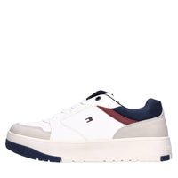 Sneakers in ecopelle e tessuto 