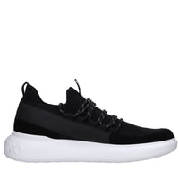 Sneakers in pelle e tessuto 
