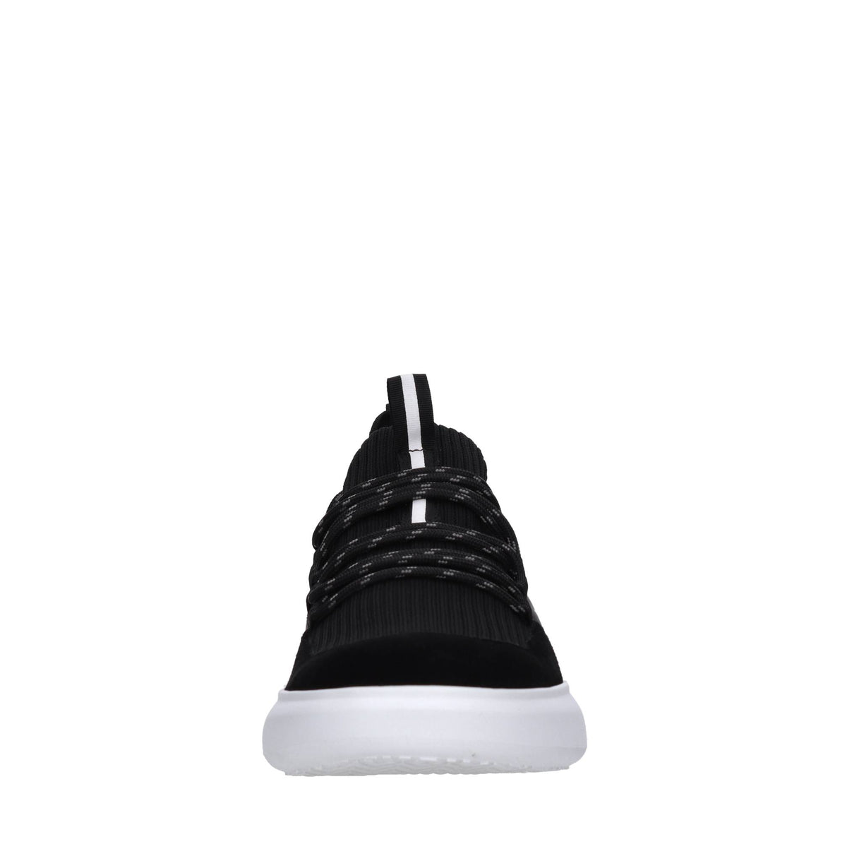 Sneakers in pelle e tessuto 