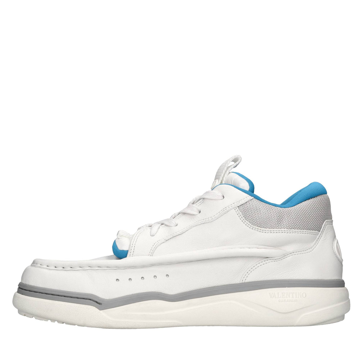Sneakers in pelle e tessuto 