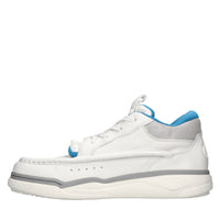 Sneakers in pelle e tessuto 