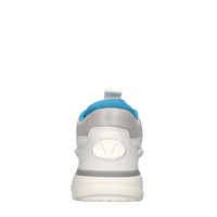 Sneakers in pelle e tessuto 