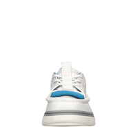 Sneakers in pelle e tessuto 