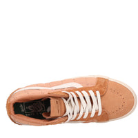 Sneakers in pelle e tessuto 
