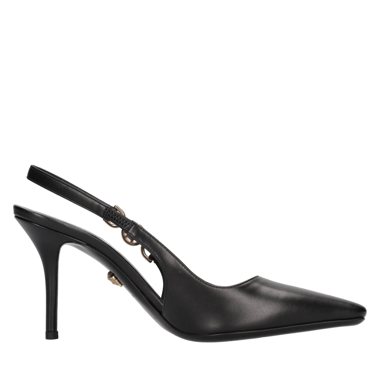 Décolleté slingback in pelle 