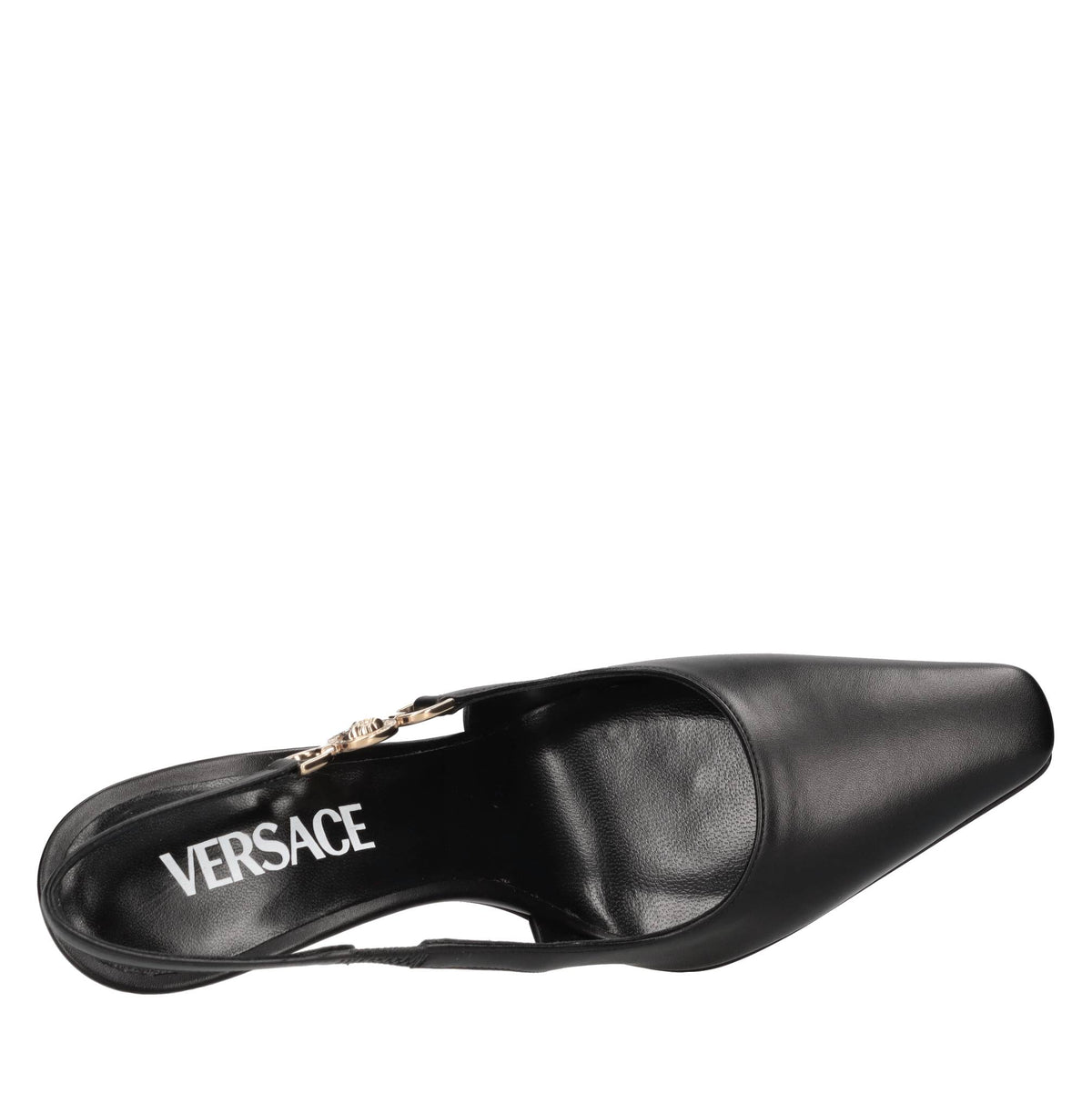 Décolleté slingback in pelle 
