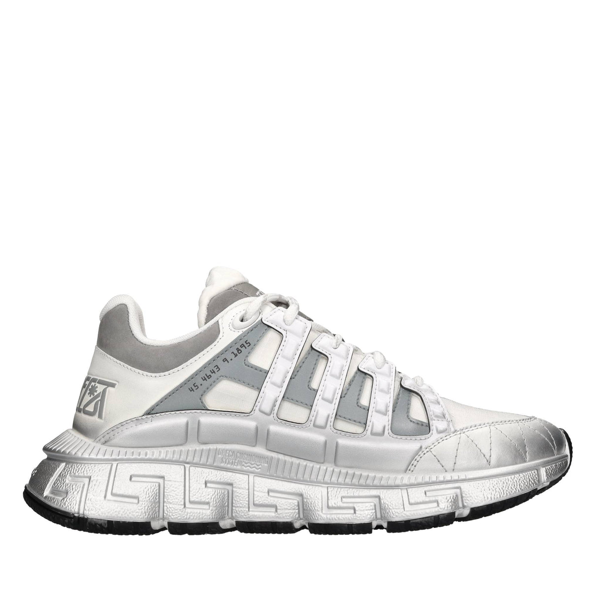 Sneakers in pelle e tessuto 