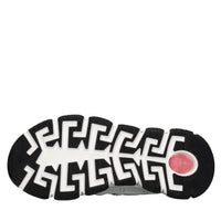 Sneakers in pelle e tessuto 
