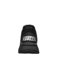 Sneakers in pelle e tessuto 