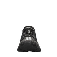 Sneakers in pelle e tessuto 