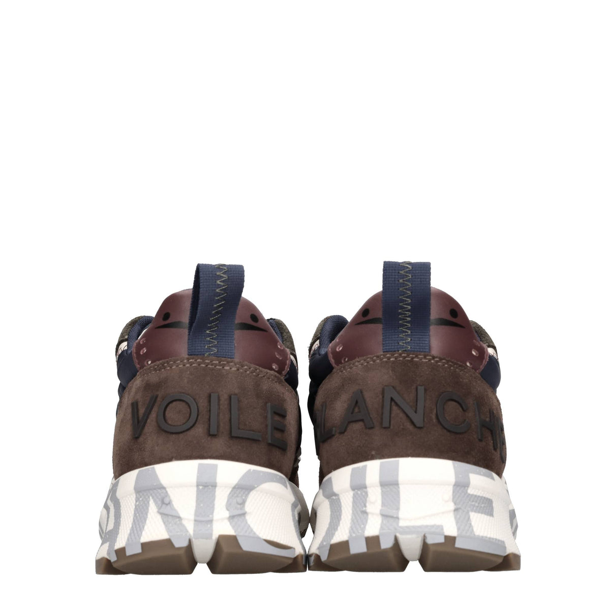 Sneakers in camoscio e tessuto 