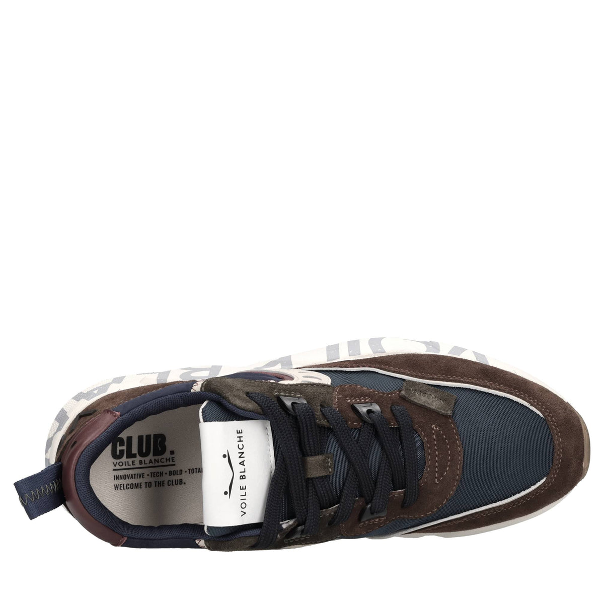 Sneakers in camoscio e tessuto 