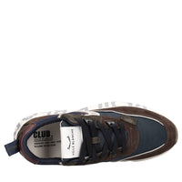 Sneakers in camoscio e tessuto 