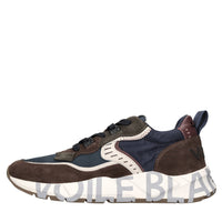 Sneakers in camoscio e tessuto 