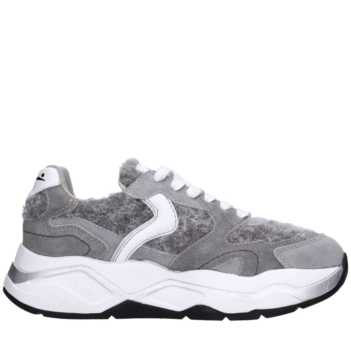 Sneakers in camoscio pelle e tessuto 