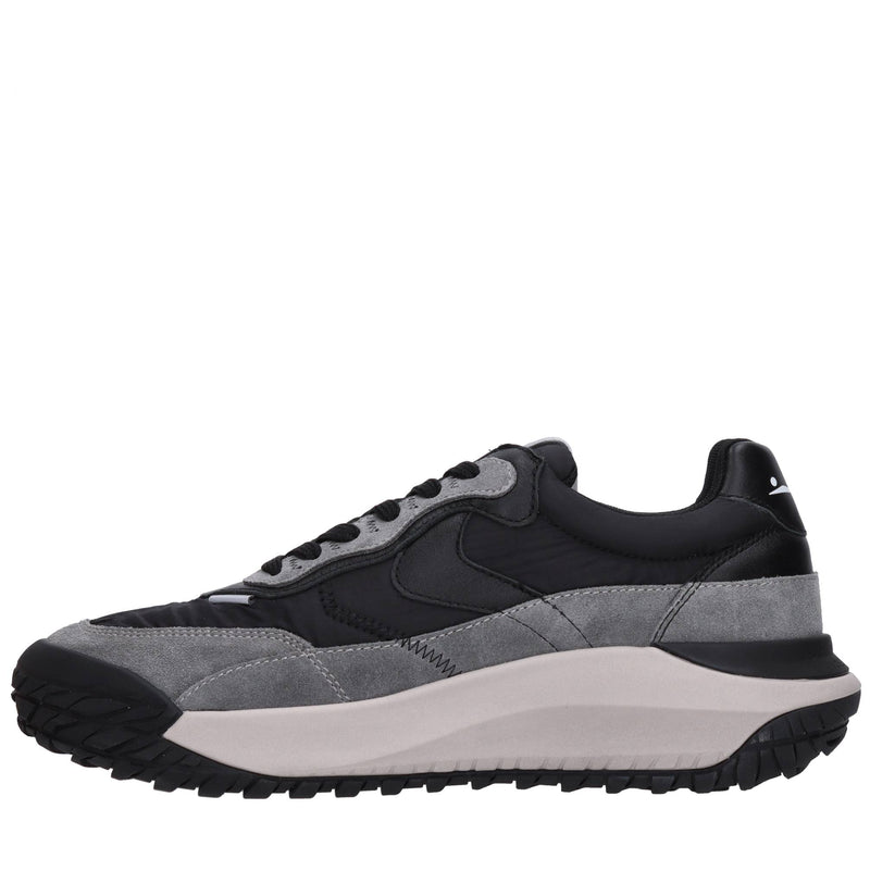 Sneakers in camoscio pelle e tessuto 