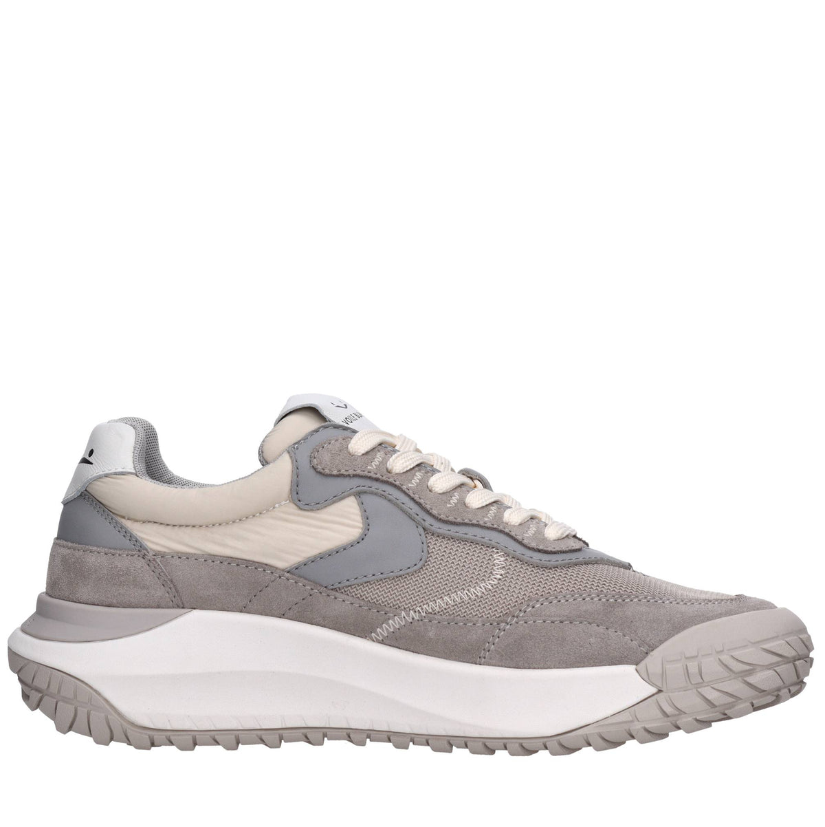 Sneakers in camoscio pelle e tessuto 