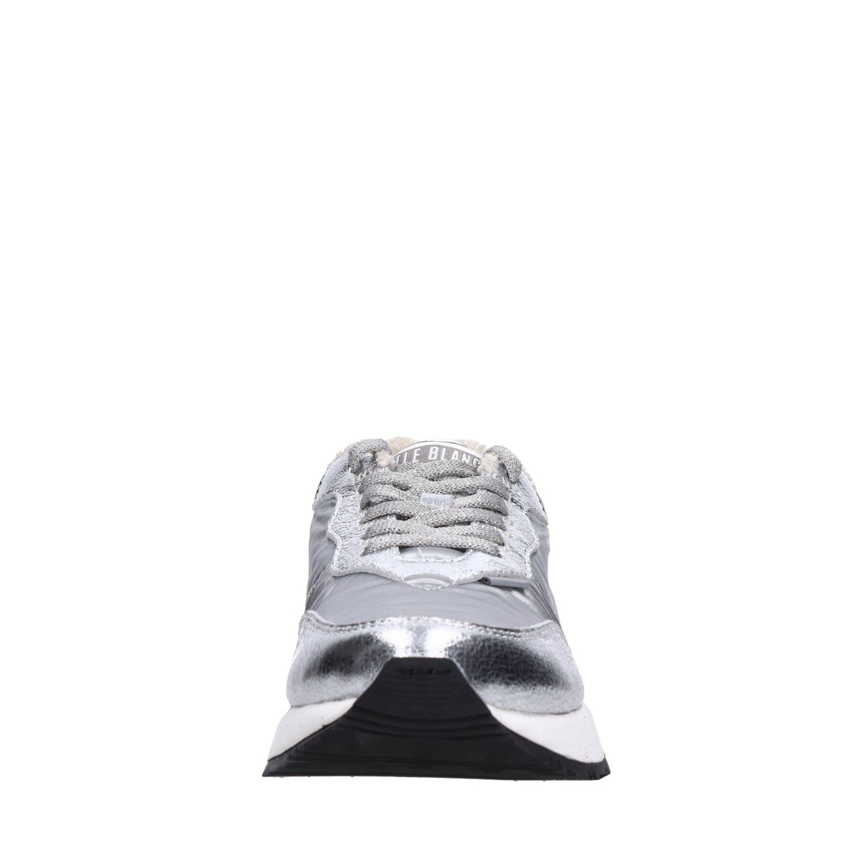 Sneakers in pelle e tessuto 