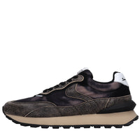 Sneakers in camoscio pelle e tessuto 