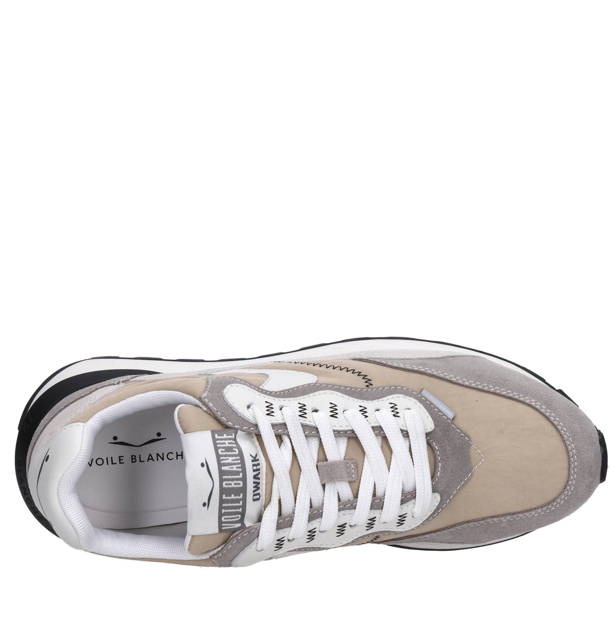 Sneakers in camoscio pelle e tessuto 