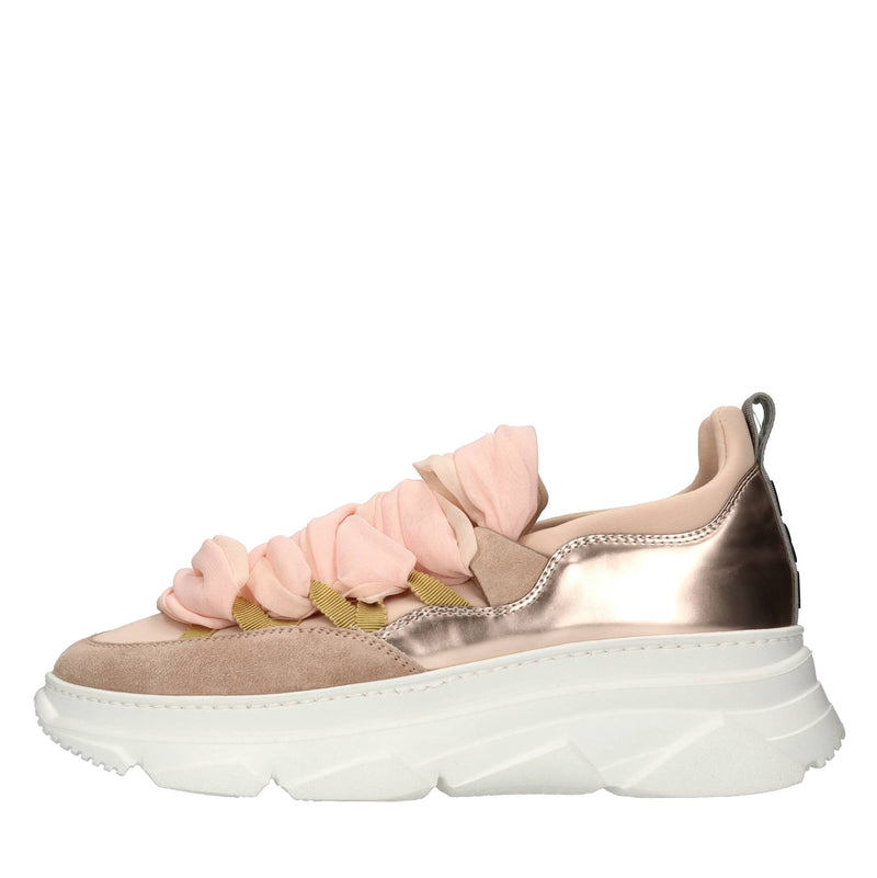 Sneakers slip-on in camoscio, pelle e tessuto 