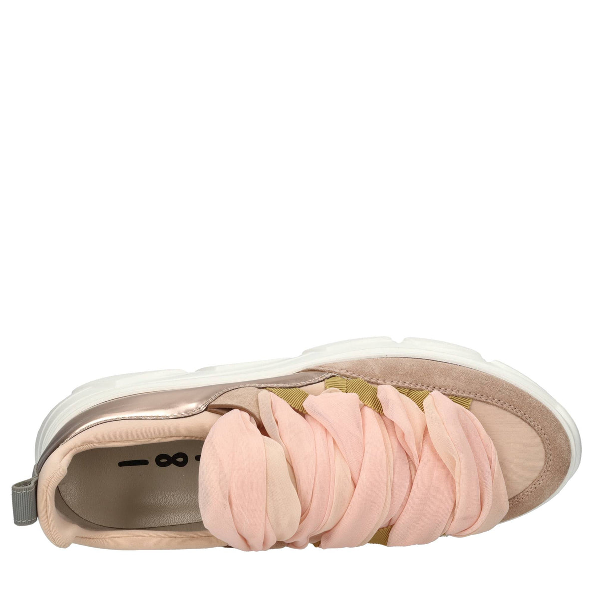 Sneakers slip-on in camoscio, pelle e tessuto 