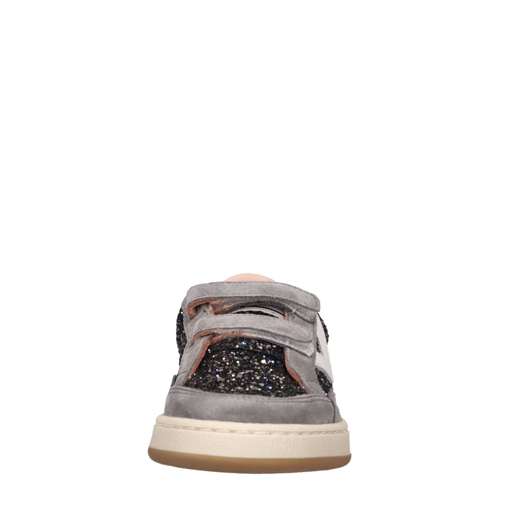 Sneakers in camoscio e glitter 