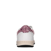 Sneakers in pelle,camoscio e glitter 