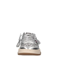 Sneakers in pelle e glitter 