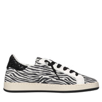 Sneakers in pelle,camoscio e glitter 