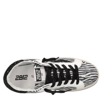 Sneakers in pelle,camoscio e glitter 