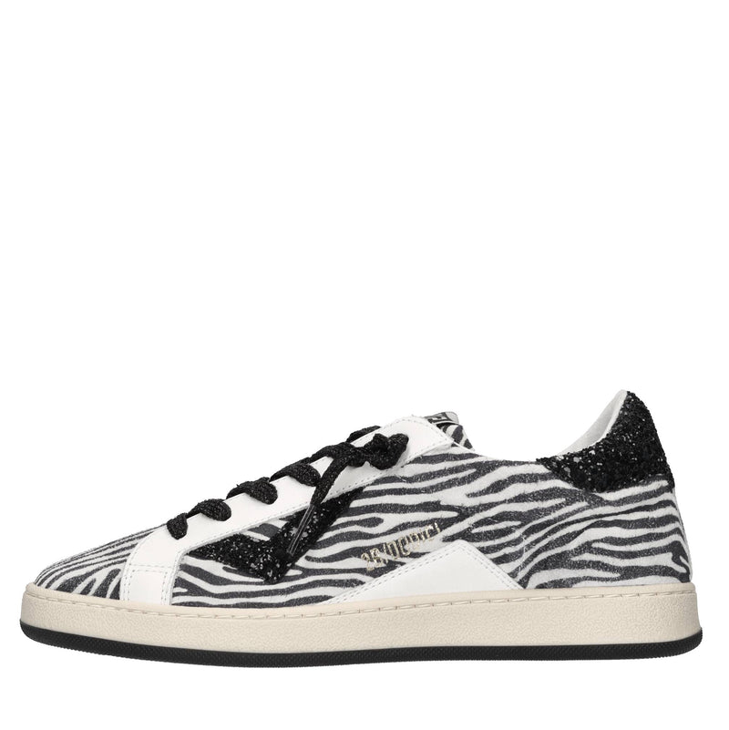 Sneakers in pelle,camoscio e glitter 