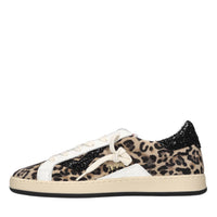 Sneakers in pelle,camoscio e glitter 
